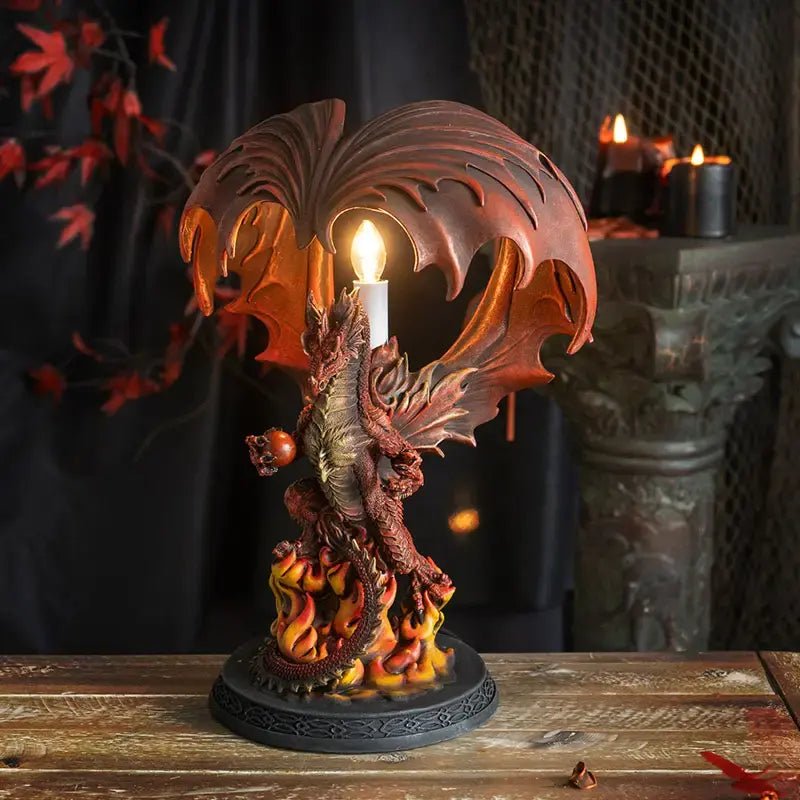 Fire Dragon Lamp - Ziya Blue