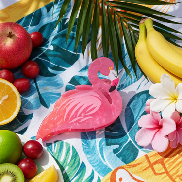 Flamingo Hair Claw - Ziya Blue