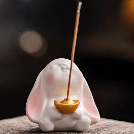 Floppy Ear Bunny Incense Holder - Ziya Blue