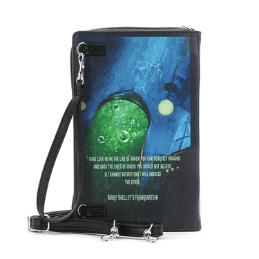 Frankenstein Book Clutch Bag in Vinyl - Ziya Blue