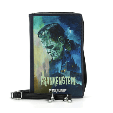 Frankenstein Book Clutch Bag in Vinyl - Ziya Blue
