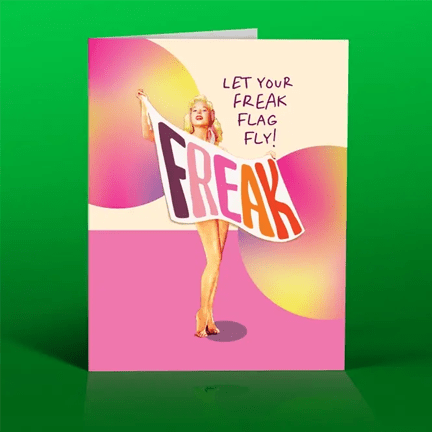 Freak Flag Greeting Card - Ziya Blue