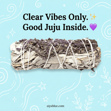 French Lavender & White Sage Smudge Stick 4" - Ziya Blue