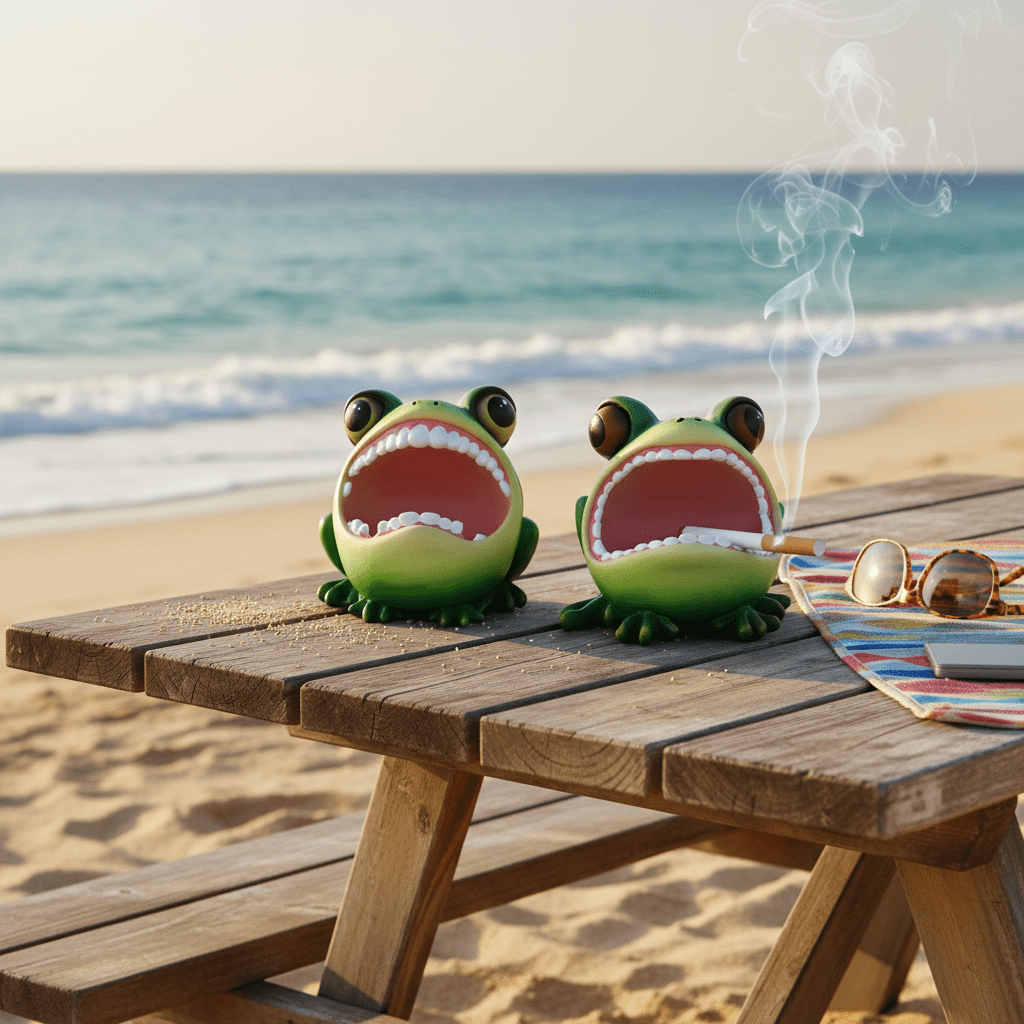 Frog Ashtray (Two Styles) - Ziya Blue