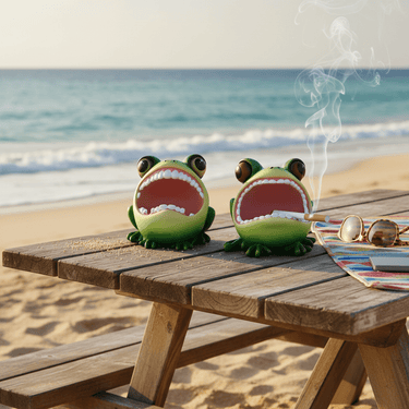 Frog Ashtray (Two Styles) - Ziya Blue