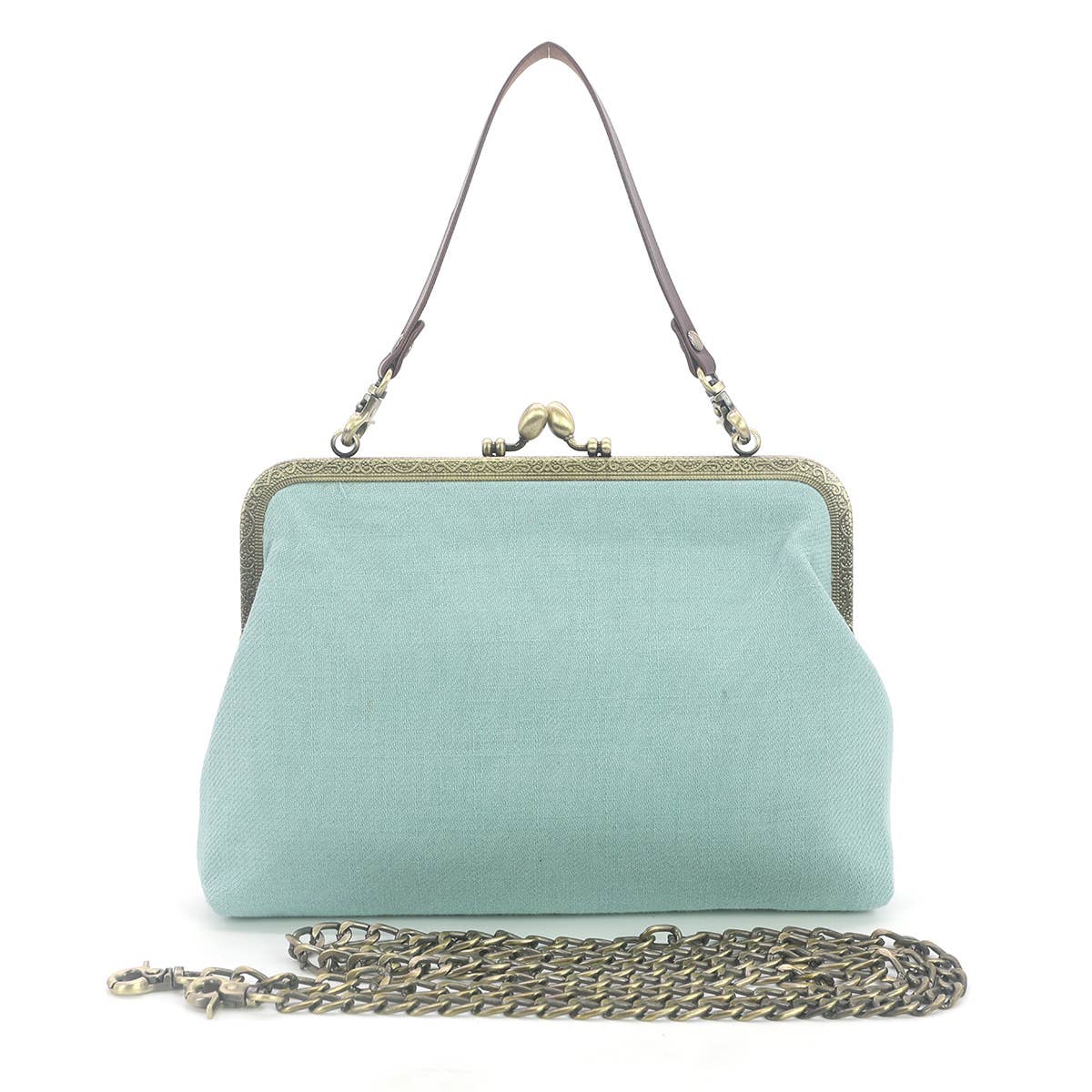 Frog in the Lily Pond Kiss Lock Bag 🐸 - Ziya Blue