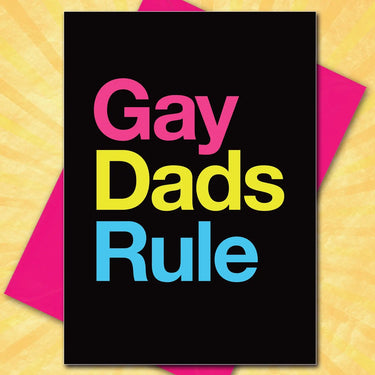 Gay Dads Rule Card 🌈👨‍👨‍👦 - Ziya Blue