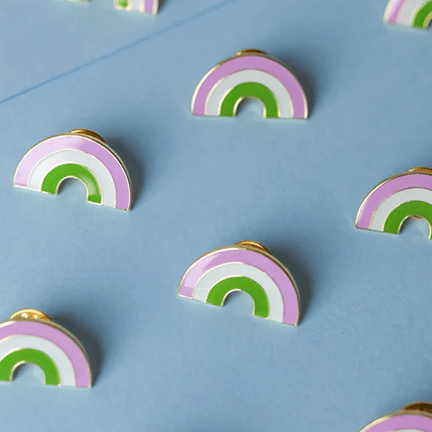 Genderqueer Flag Pin - Ziya Blue