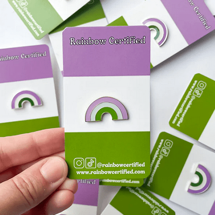 Genderqueer Flag Pin - Ziya Blue