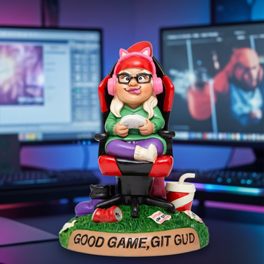 Girl Gamer Gnome - Ziya Blue