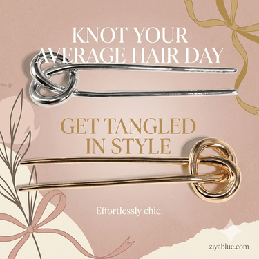 Give Your Hair a Twist: Minimalist Metal U - Pin | Secure 10cm Hair Fork - Ziya Blue