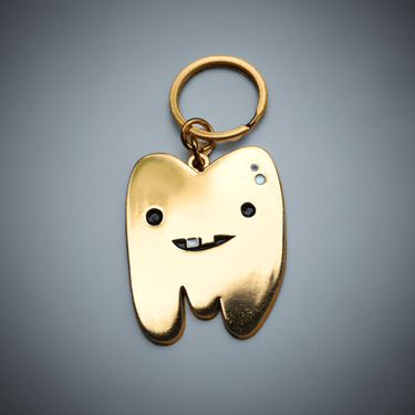 Gold Tooth Keychain - Ziya Blue