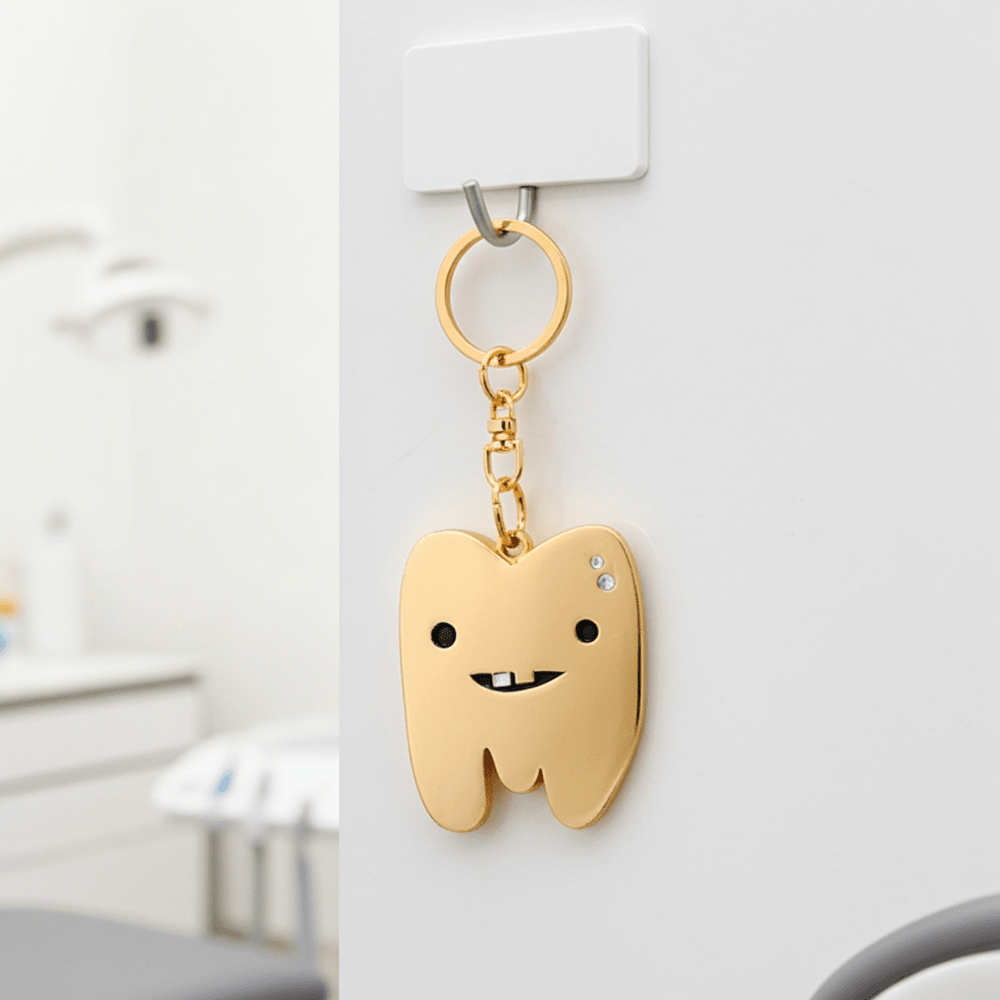 Gold Tooth Keychain - Ziya Blue