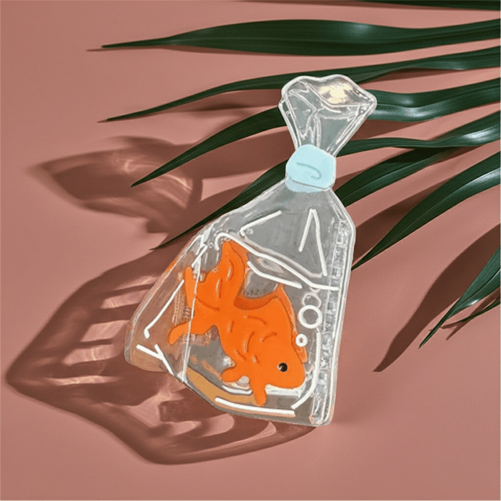 Goldfish Bag Hair Claw - Ziya Blue