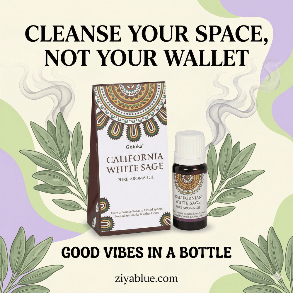 Goloka Pure Aroma Oil | 100% Natural Essential Oils for Diffusers & Bath - Ziya Blue