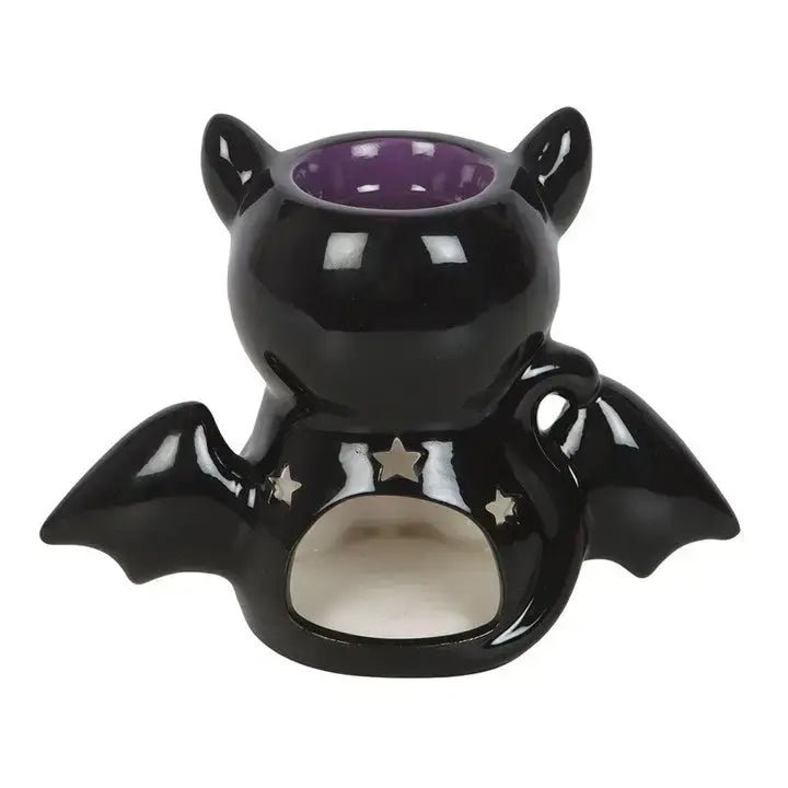 Gothic Bat Cat Oil Burner and Wax Warmer - Ziya Blue