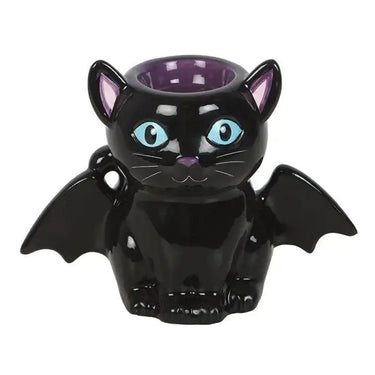 Gothic Bat Cat Oil Burner and Wax Warmer - Ziya Blue