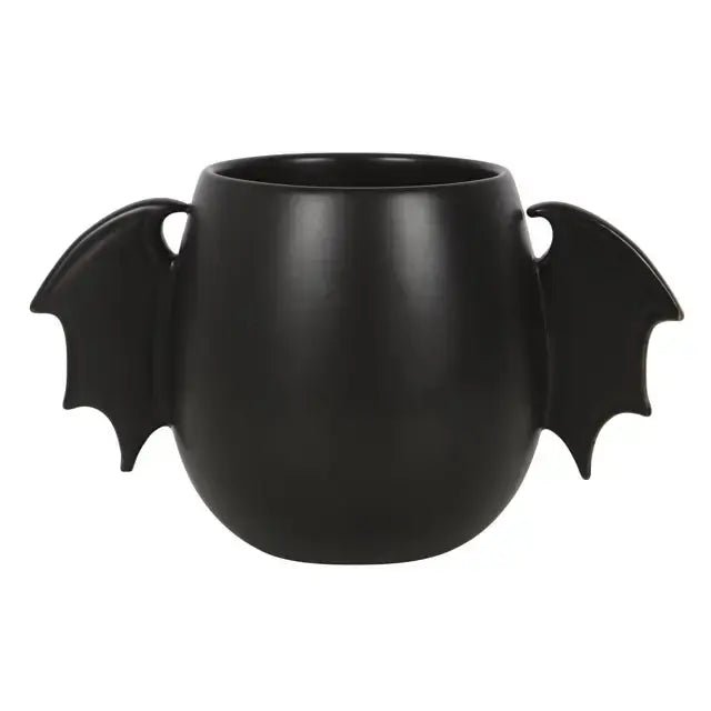Gothic Bat Wing Rounded Halloween Mug - Ziya Blue