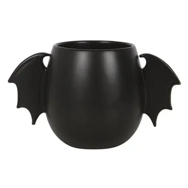 Gothic Bat Wing Rounded Halloween Mug - Ziya Blue