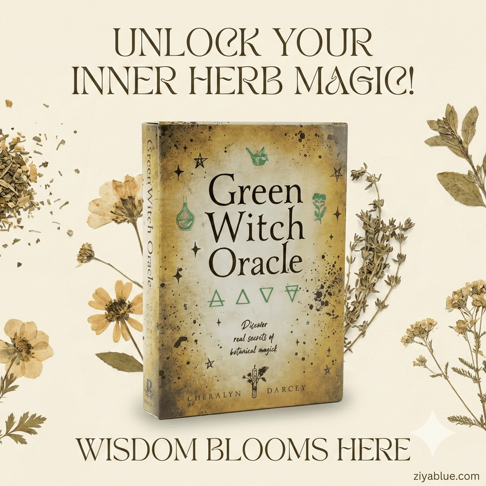 Green Witch Oracle | Botanical Magick 44 - Card Deck & Guidebook - Ziya Blue