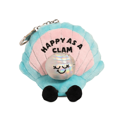 Happy as a Clam - Clam Plush Bag Charm - Ziya Blue