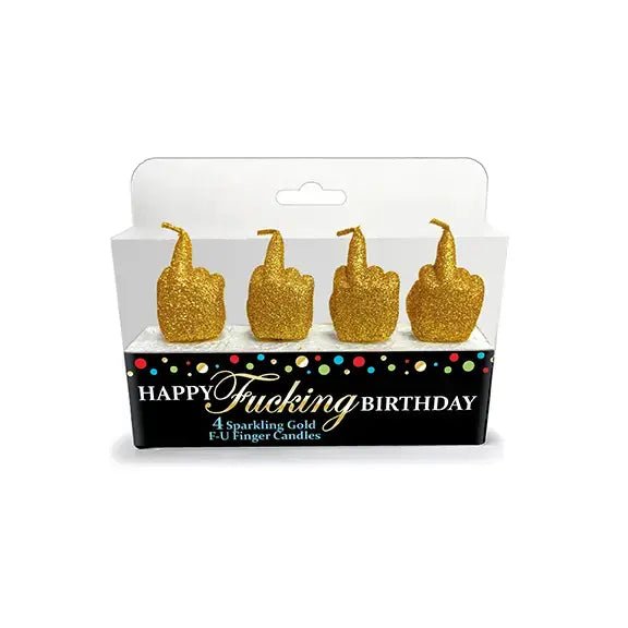 Happy Birthday FU Finger Candle Set 🎉🖕✨ - Ziya Blue