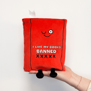 I Like My Books Banned - Book Plush - Ziya Blue