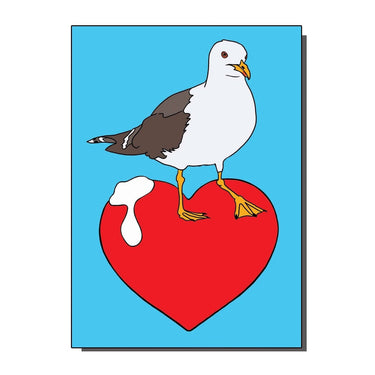 I Love Seagulls Greetings Card - Ziya Blue