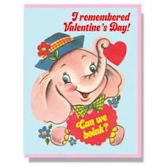 I Remembered Valentine's Day! Can We Boink? Card - Ziya Blue