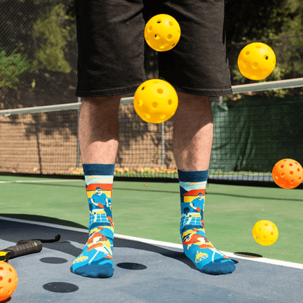 I'd Rather Be Playing Pickleball Socks 🎾🧦 - Ziya Blue