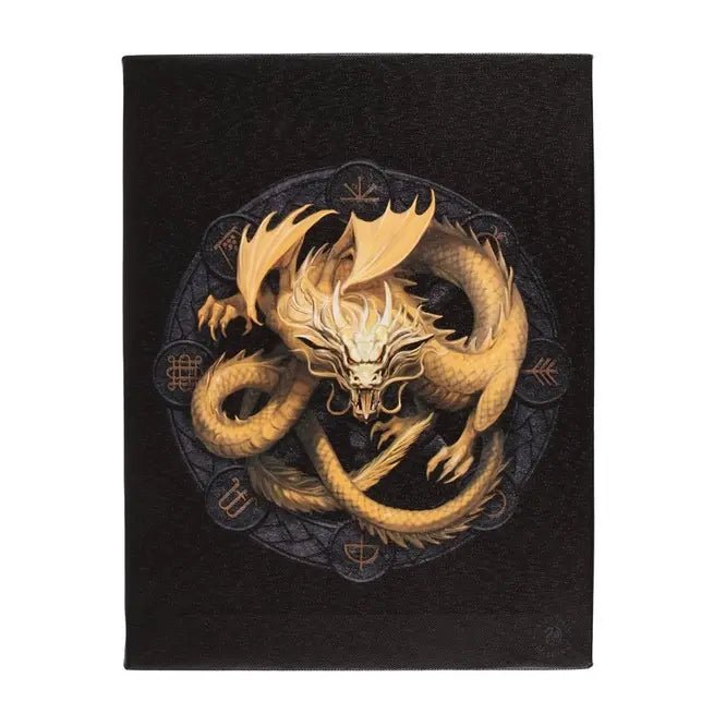 Imbolc Dragon Canvas Plaque By Anne Stokes - Ziya Blue