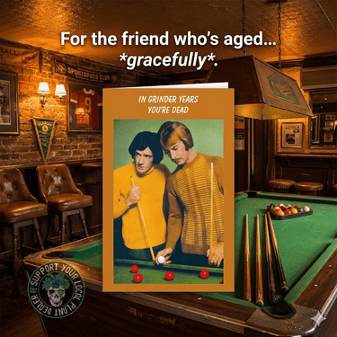 In Grinder Years Birthday Card - Ziya Blue