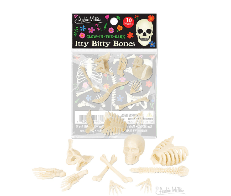 Itty Bitty Glow Bones - Bag of 10 - Ziya Blue