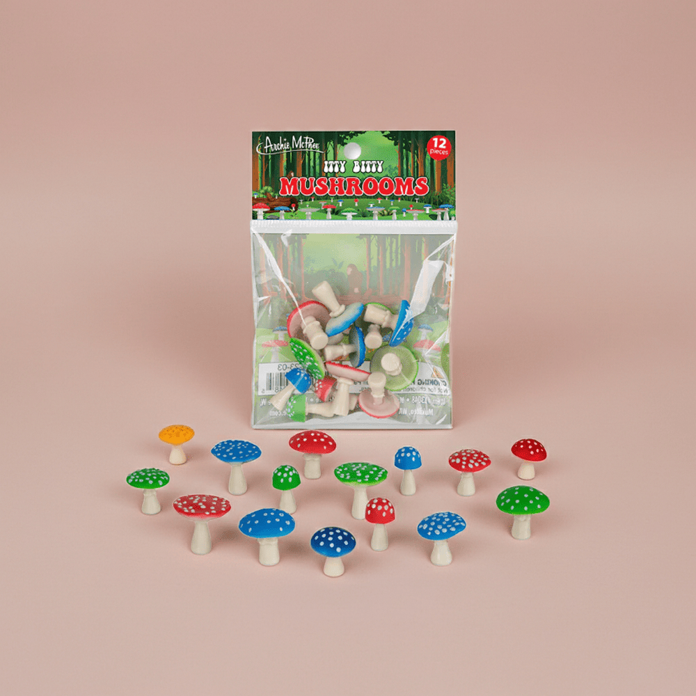 Itty Bitty Mushrooms - Bag of 12 - Ziya Blue