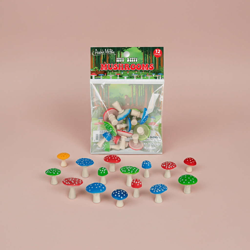 Itty Bitty Mushrooms - Bag of 12 - Ziya Blue