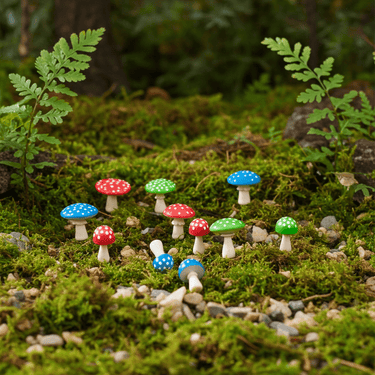 Itty Bitty Mushrooms - Bag of 12 - Ziya Blue