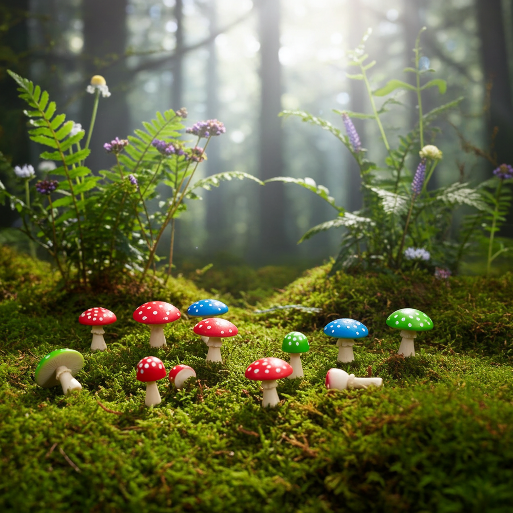 Itty Bitty Mushrooms - Bag of 12 - Ziya Blue