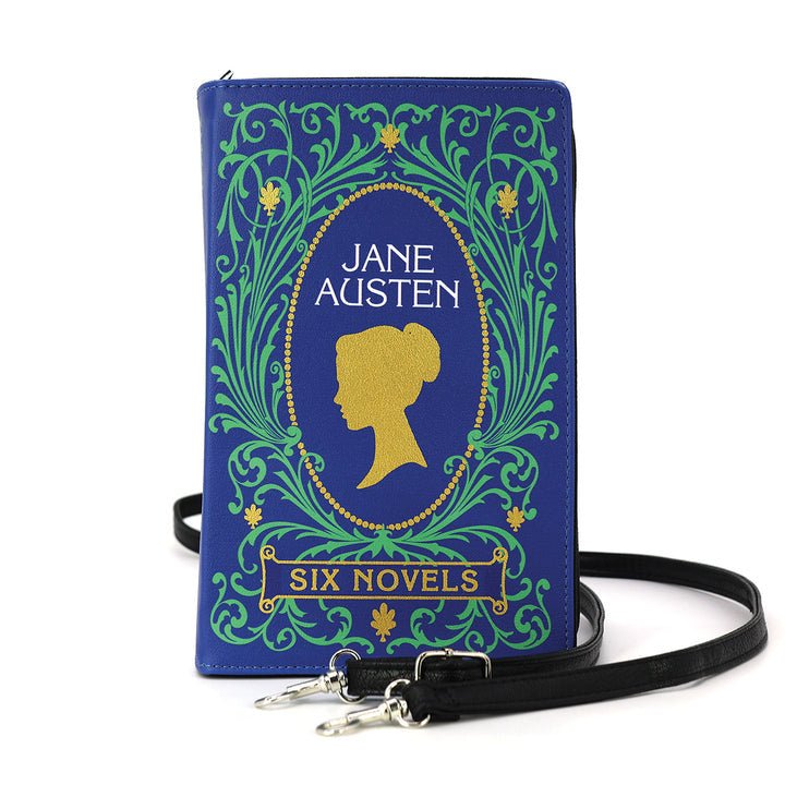 Jane Austen Novels Book Clutch - Ziya Blue