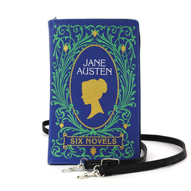 Jane Austen Novels Book Clutch - Ziya Blue