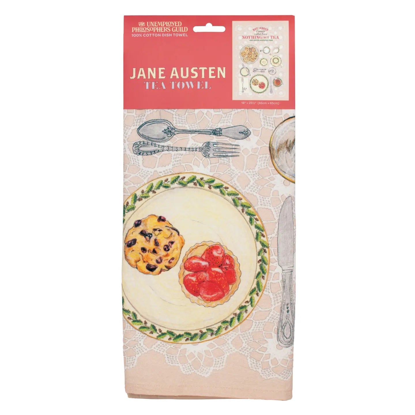 Jane Austen Tea Towel - Ziya Blue