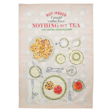 Jane Austen Tea Towel - Ziya Blue