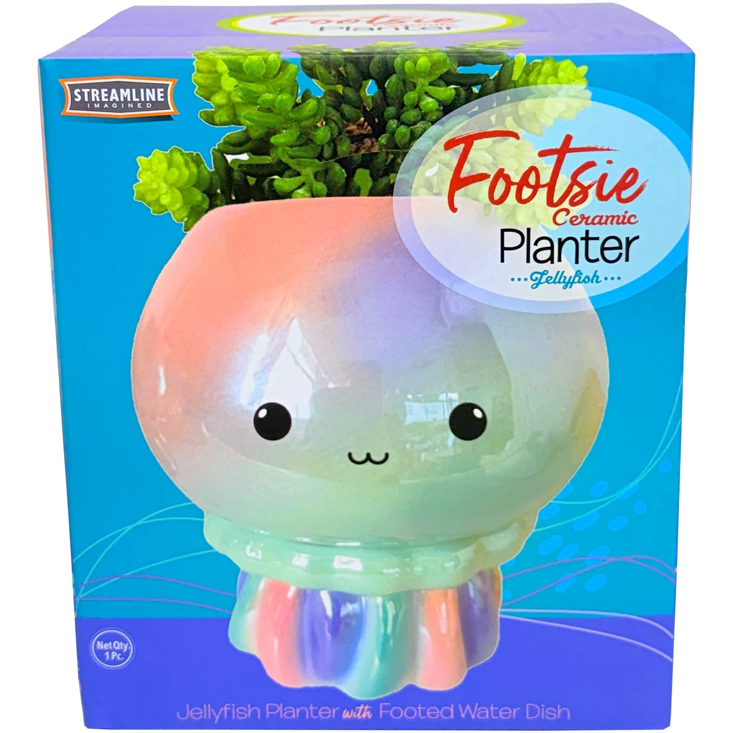 Jellyfish Footsie Planter - Ziya Blue