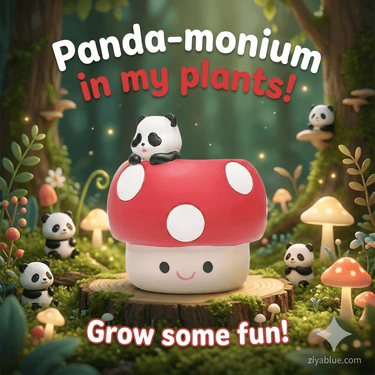 Kawaii Mushroom Animal Planter - Succulent Pot 🍄 - Ziya Blue