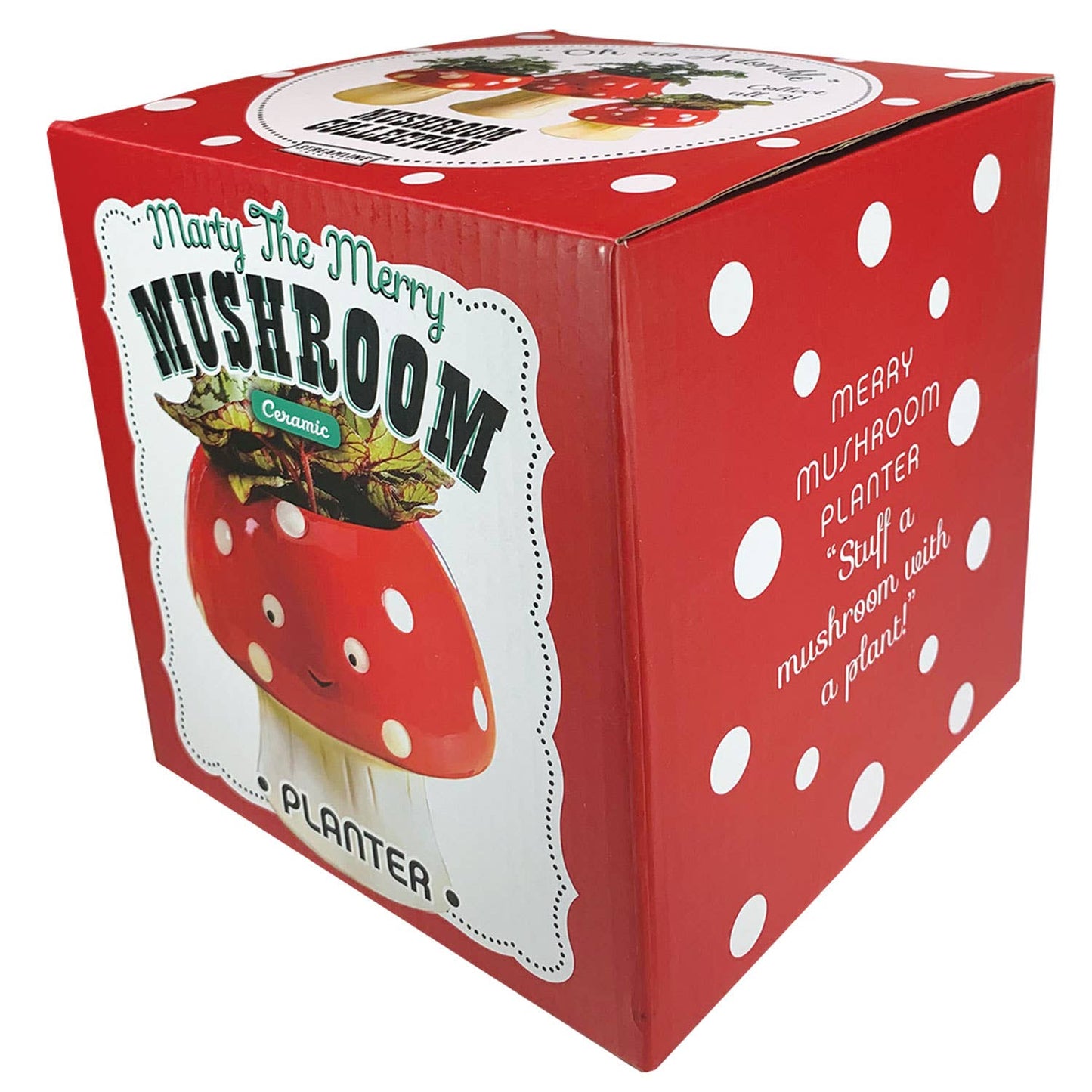 Kawaii Mushroom Planter - Small - Ziya Blue