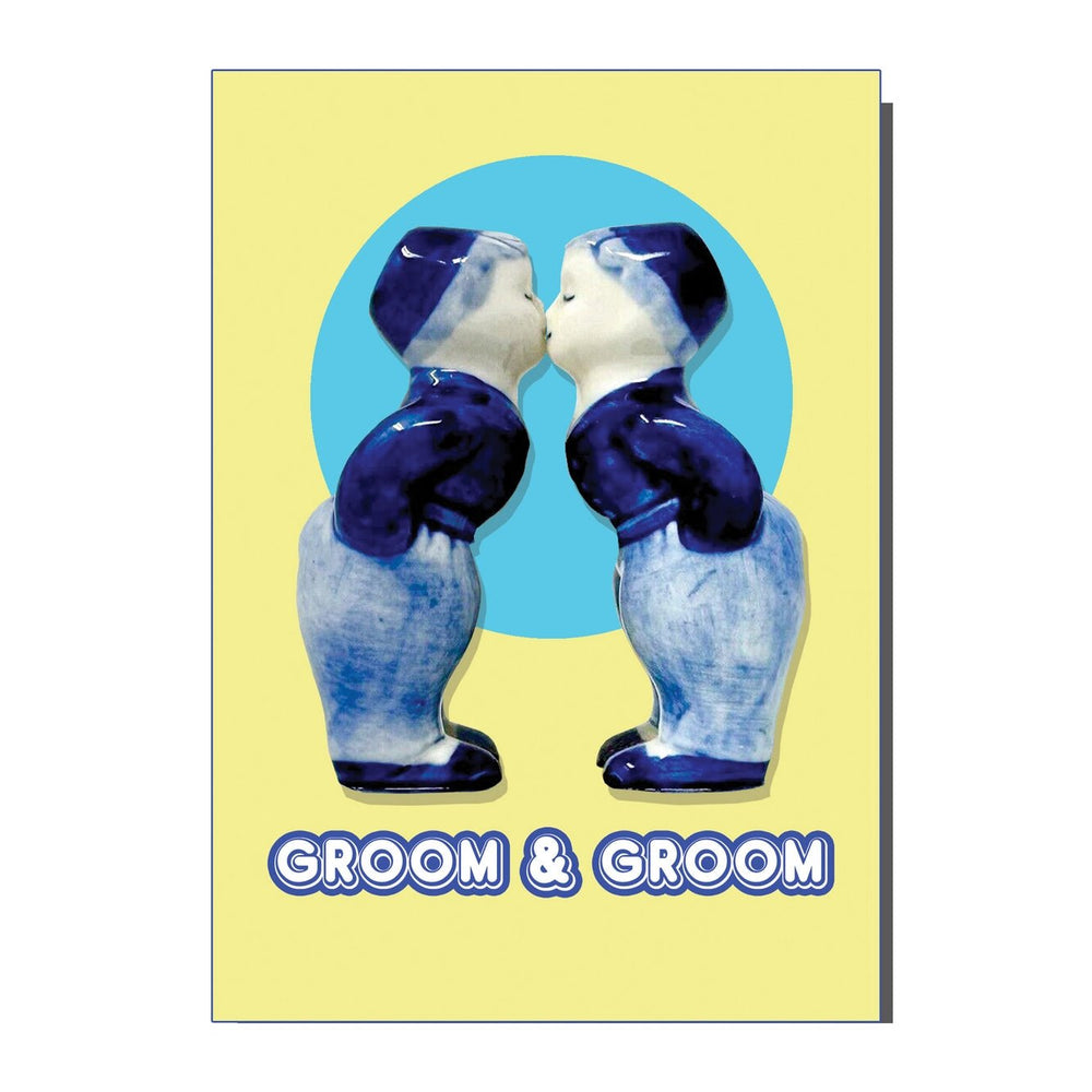 Kitsch Groom & Groom Wedding Card - Ziya Blue