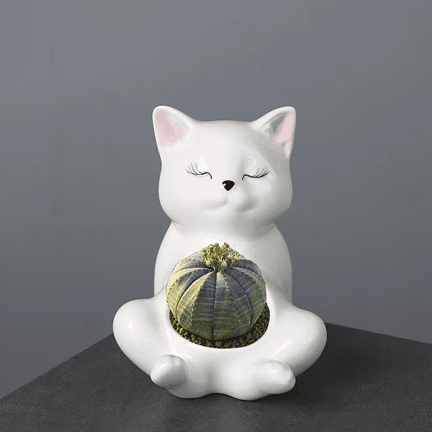 Kitten Belly Planter - Ziya Blue