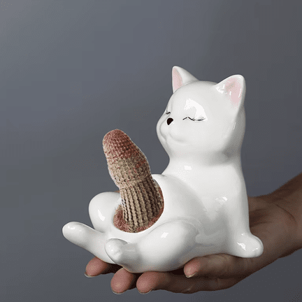 Kitten Belly Planter - Ziya Blue