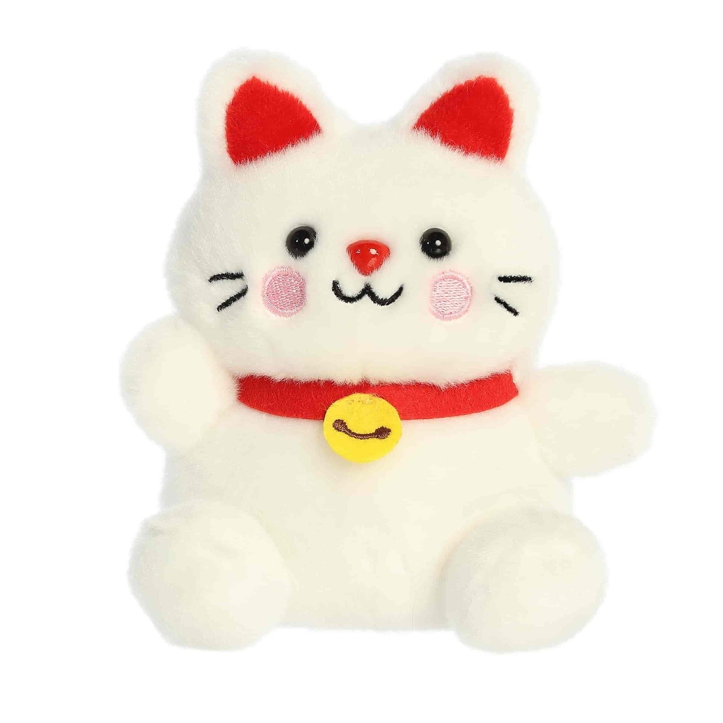Kota Lucky Cat Palm Pal | Mini Maneki-Neko Plush Toy | 3.5" - Ziya Blue