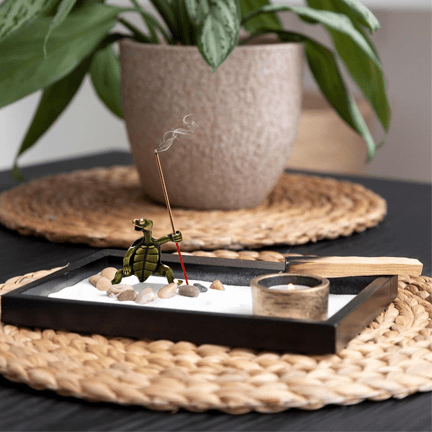 Kung Fu Turtle Incense Holder - Ziya Blue