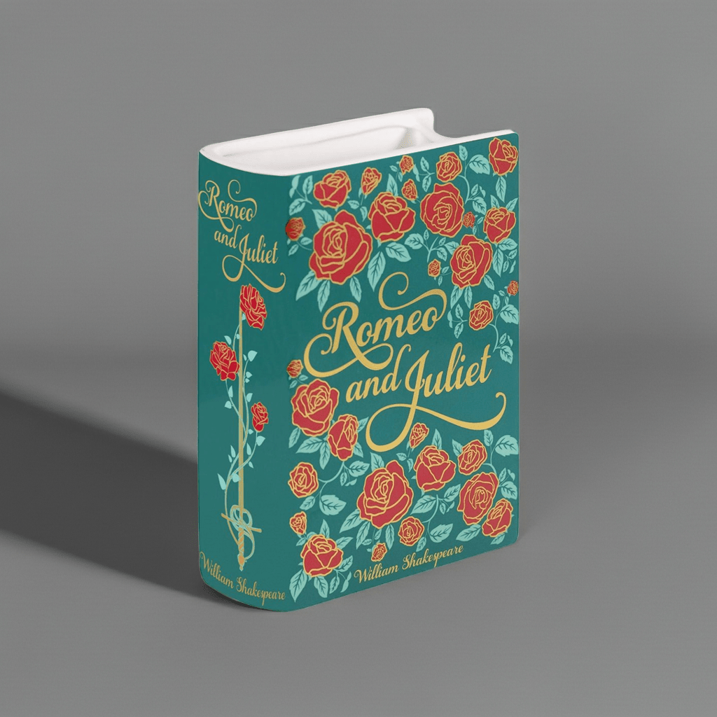 Large Book Vase - Romeo and Juliet - Ziya Blue